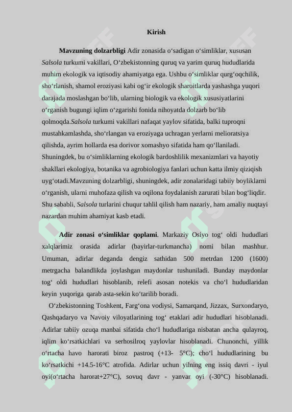 Carex (Iloq)  o`simligi 2