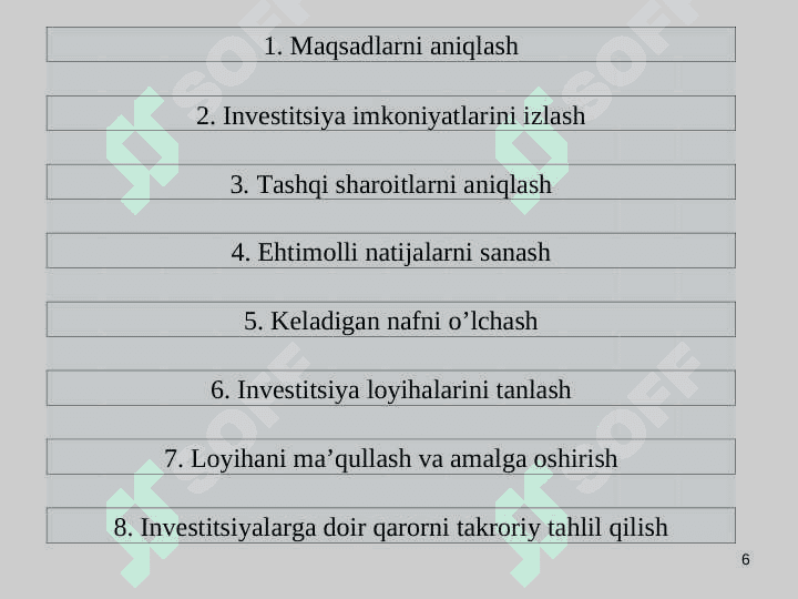 Boshqaruv qarorlarini qabul qilish 6