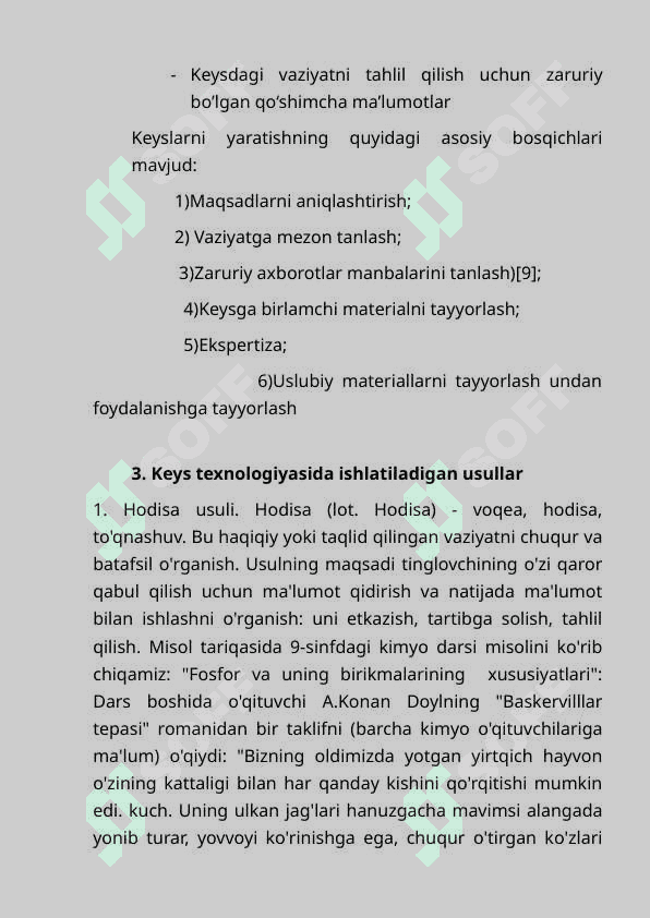 Keys metodini kelib chiqish klassifikatsiyasi 3