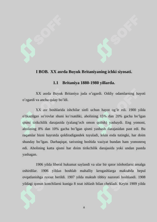 XX asrda buyuk britaniyaning ichki va tashqi siyosati 6