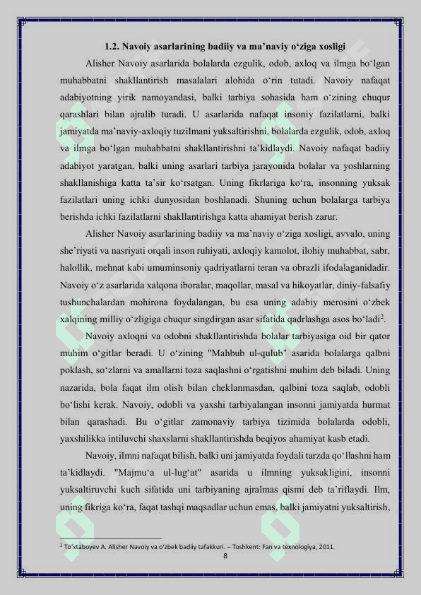 Alisher Navoiyning Asarlarida bola tarbiyasi 8