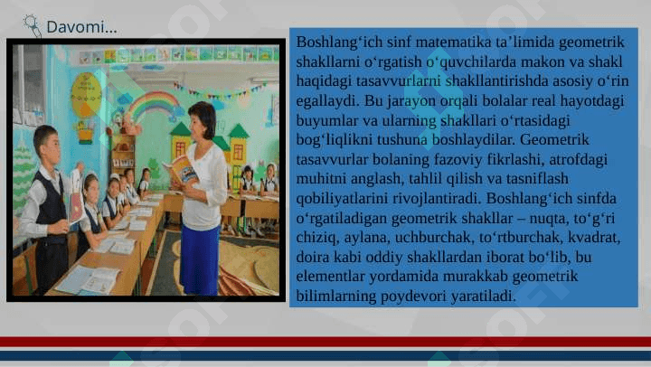 Boshlangʻich sinf matematika darslarida geometrik shakllarni oʻrgatish metodikasi 6