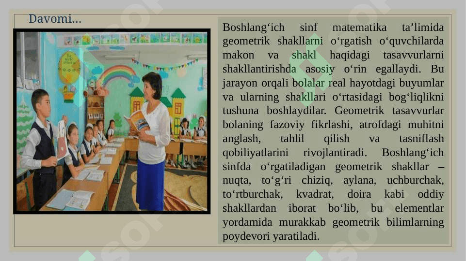 Boshlangʻich sinf matematika darslarida geometrik shakllarni oʻrgatish metodikasi11 6