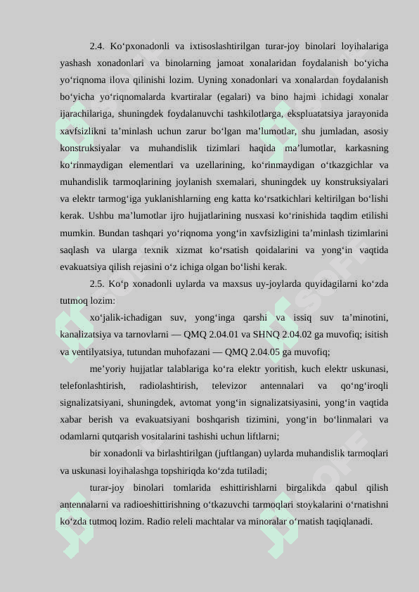 Turar-joy binolarini konstruktiv elementlarining xizmat muddati 5