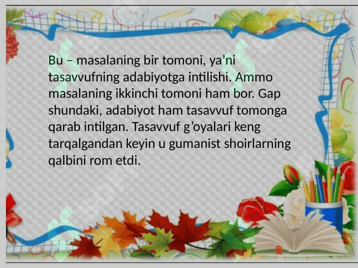 Mavzu : Tasavvuf va badiiy ijod.Tasavvuf timsollari 4