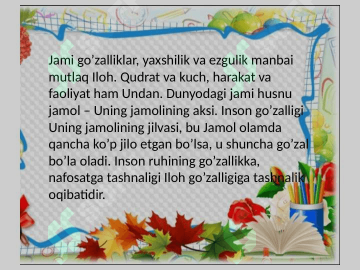 Mavzu : Tasavvuf va badiiy ijod.Tasavvuf timsollari 8