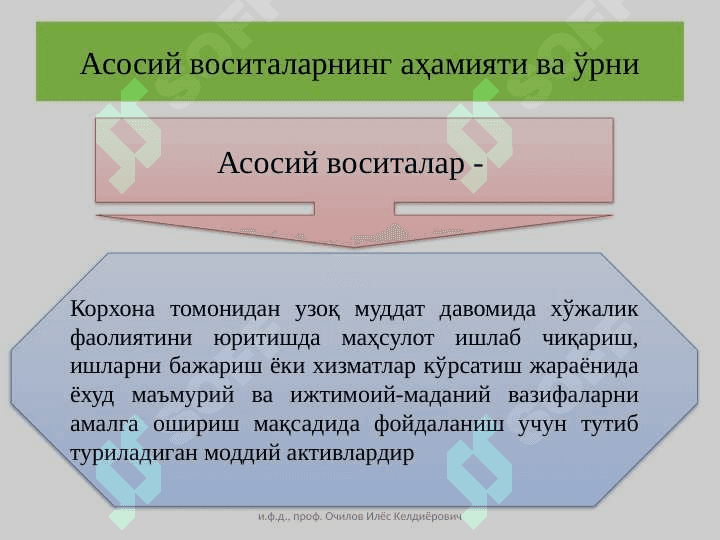 Асосий воситалар ва номоддий активлар ҳисоби 4