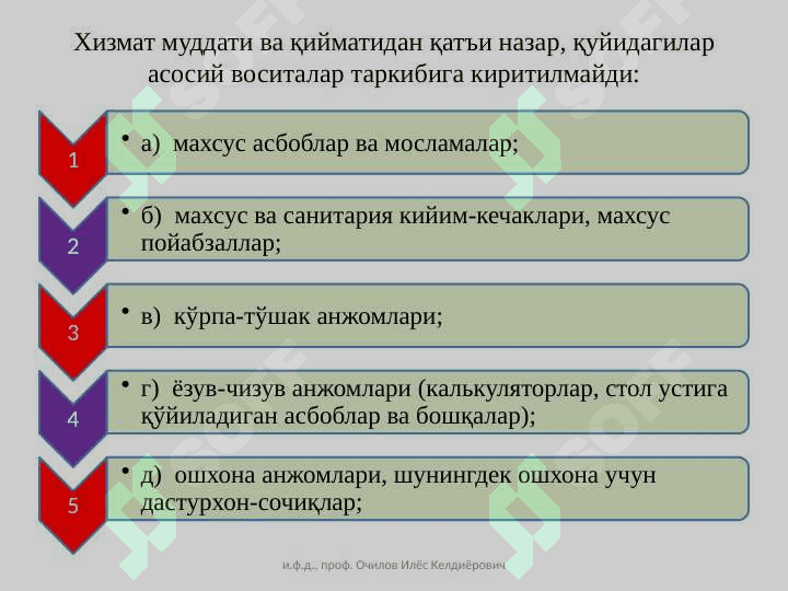 Асосий воситалар ва номоддий активлар ҳисоби 7