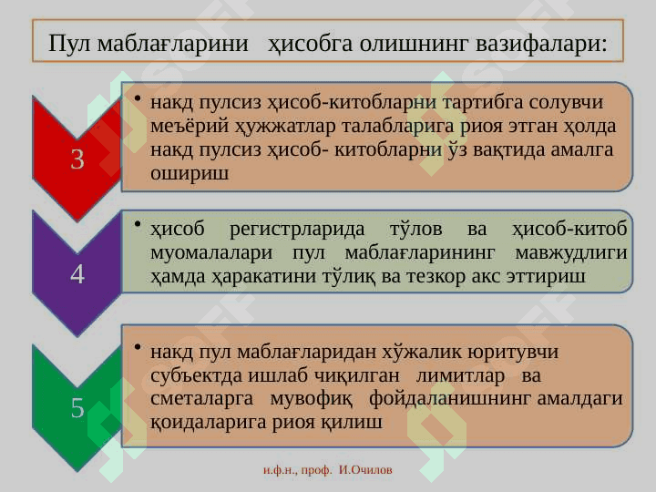 ПУЛ  МАБЛАҒЛАРИ  ҲИСОБИ 5