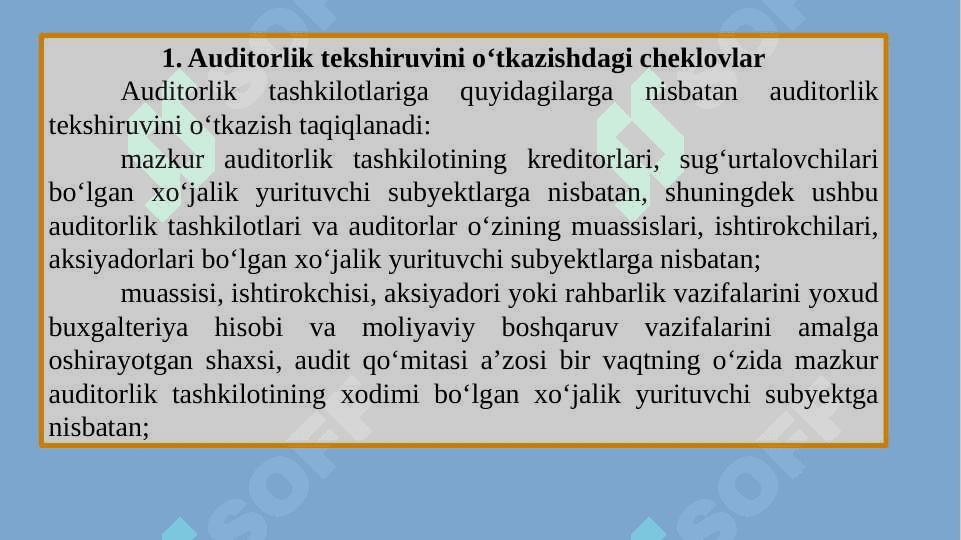Auditorlik tekshiruvlarini o‘tkazish 3