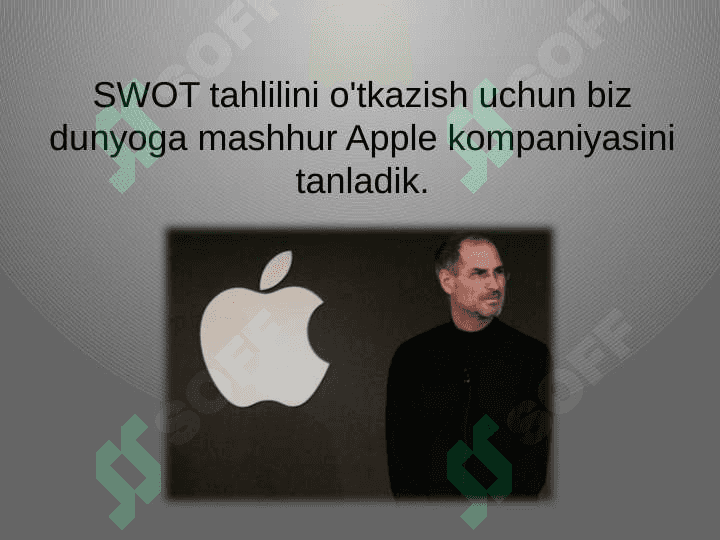 Apple kompaniyasining SWOT tahlili 3