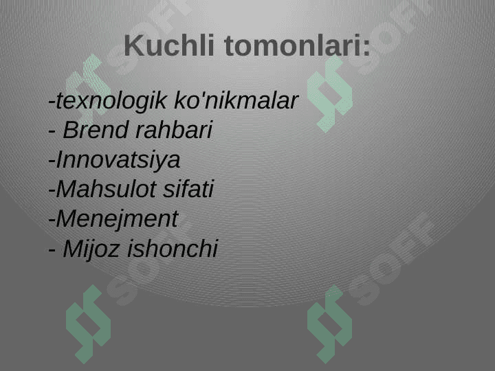Apple kompaniyasining SWOT tahlili 4