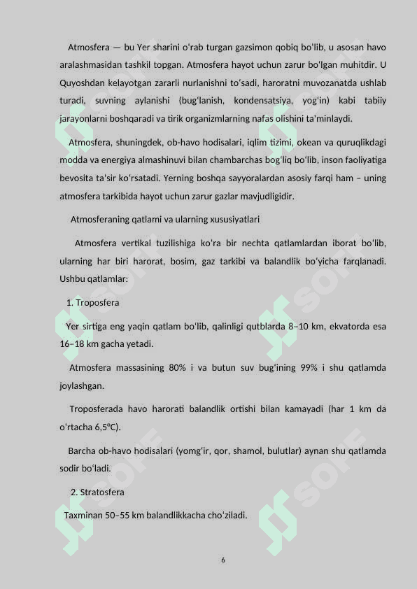 Atmosfera bosimi va uning xususiyatlari 6