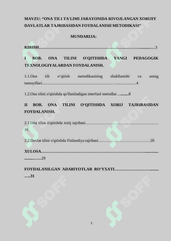 ONA TILI TA'LIMI JARAYONIDA RIVOJLANGAN XORIJIY DAVLATLAR TAJRIBASIDAN FOYDALANISH METODIKASI 2