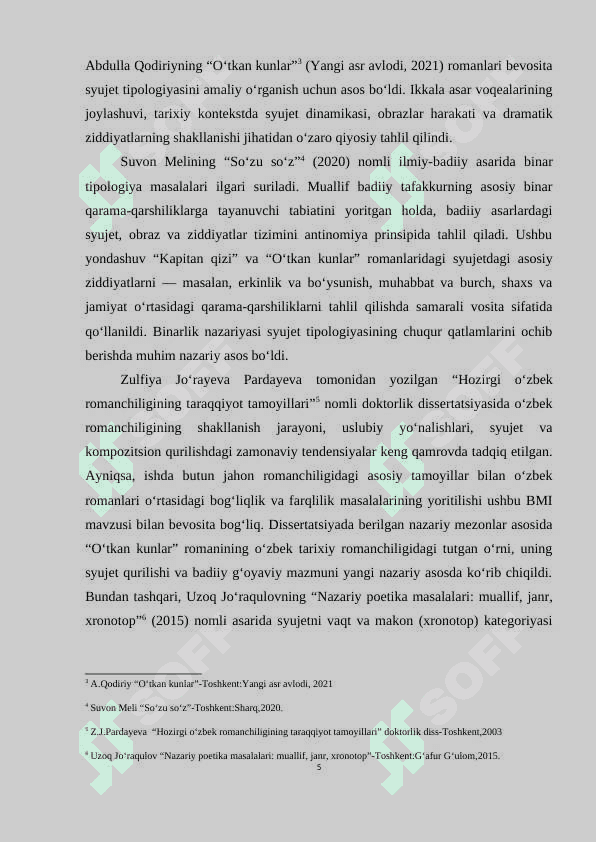 “KAPITAN QIZI” VA “O‘TKAN KUNLAR” ROMANLARINING SYUJET TIPOLOGIYASI 5