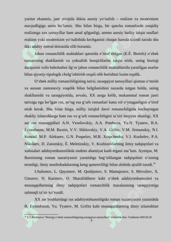 “KAPITAN QIZI” VA “O‘TKAN KUNLAR” ROMANLARINING SYUJET TIPOLOGIYASI 8