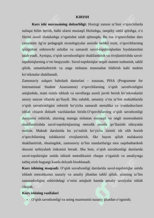 O’QISH SAVODXONLIGI DARSLARIDA SAVOL-TOPSHIRIQLAR USTIDA ISHLASH METODIKASI 3