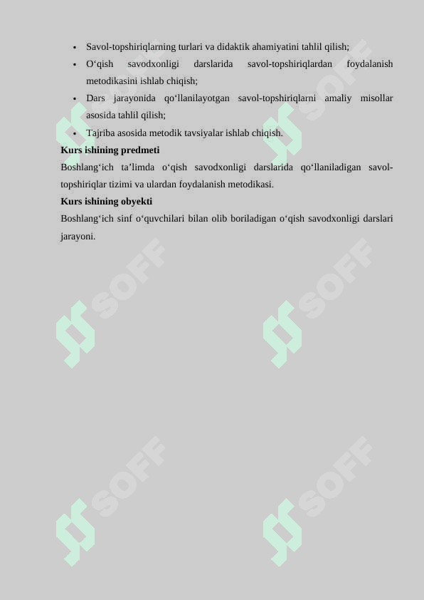 O’QISH SAVODXONLIGI DARSLARIDA SAVOL-TOPSHIRIQLAR USTIDA ISHLASH METODIKASI 4