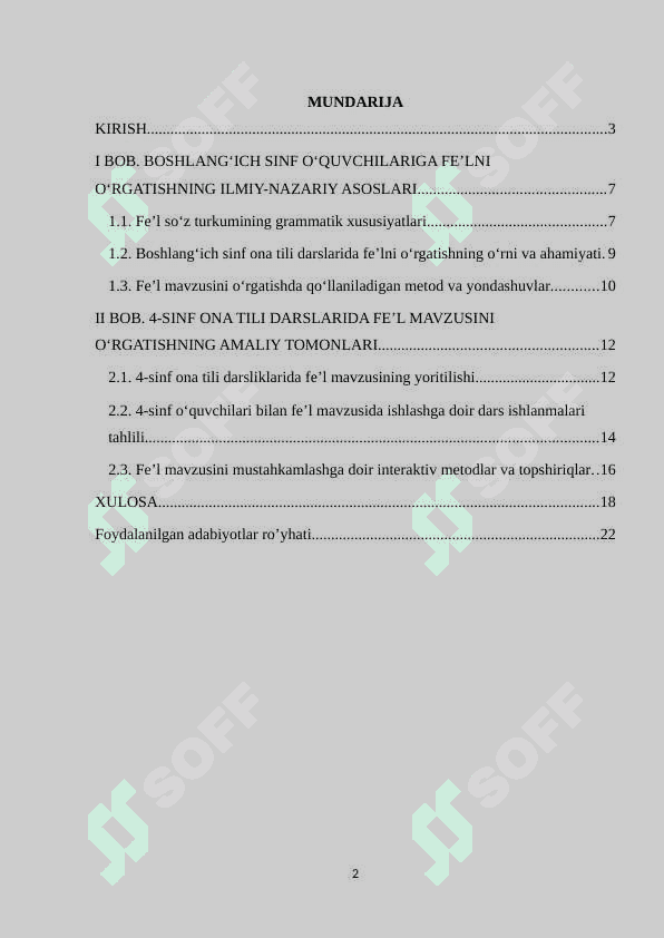 BOSHLANG‘ICH SINF O‘QUVCHILARIGA FE’LNI O‘RGATISHNING ILMIY-NAZARIY ASOSLARI 2