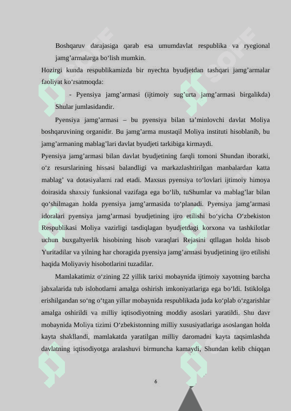 Budjetdan tashqari jamg'armalar va ularning vazifalari 7