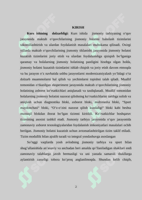 Jismoniy madaniyatda o’quv ishlarini rejalashtirish (5 9 sinflar) 2