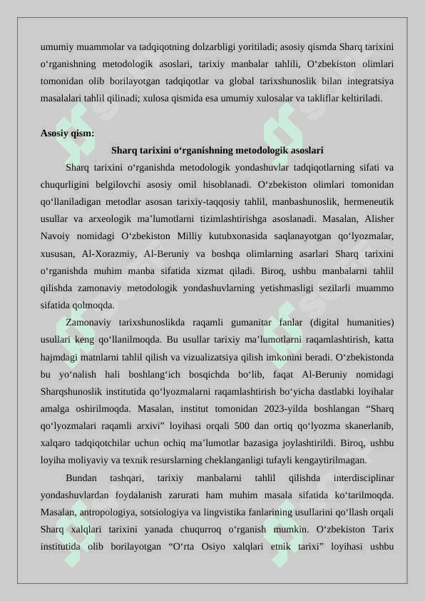 O‘zbekiston Respublikasida sharq tarixi va tarixshunosligi muammolarini o‘rganish maqola 3