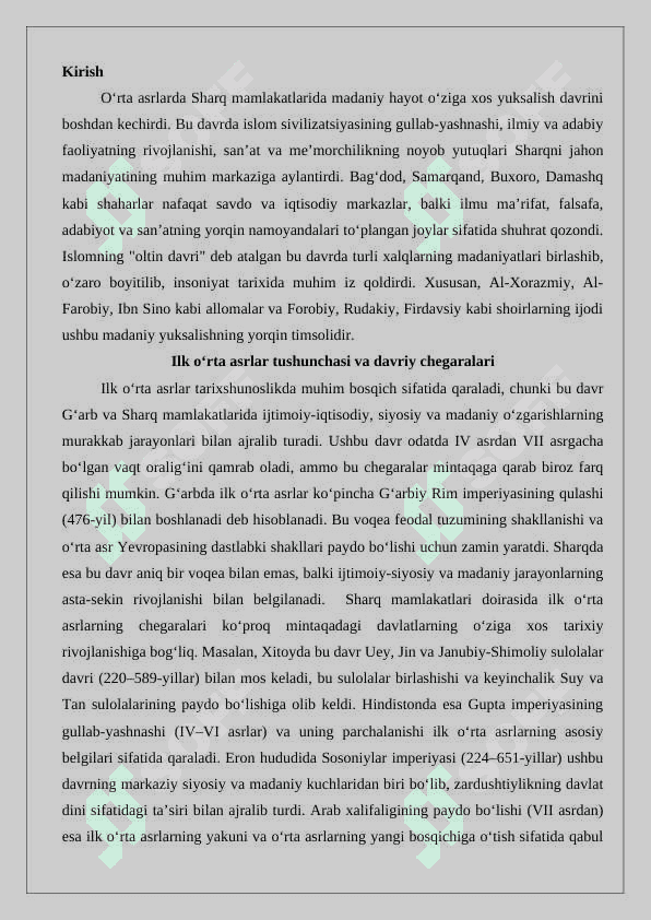 Ilk o‘rta asrlarda Sharq mamlakatlarida madaniy hayot 25 2