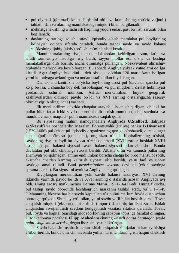 MERKANTILIZM  IQTISODIY  TA`LIMOTI 4