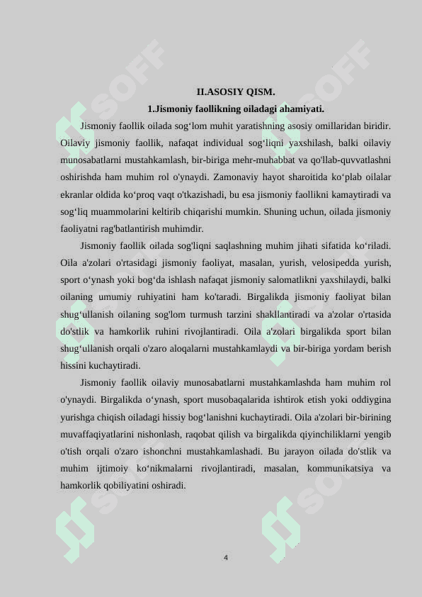 Oilada mustaqil jismoniy mashqlar bilan shug'ullanish mashg‘ulotlari 4