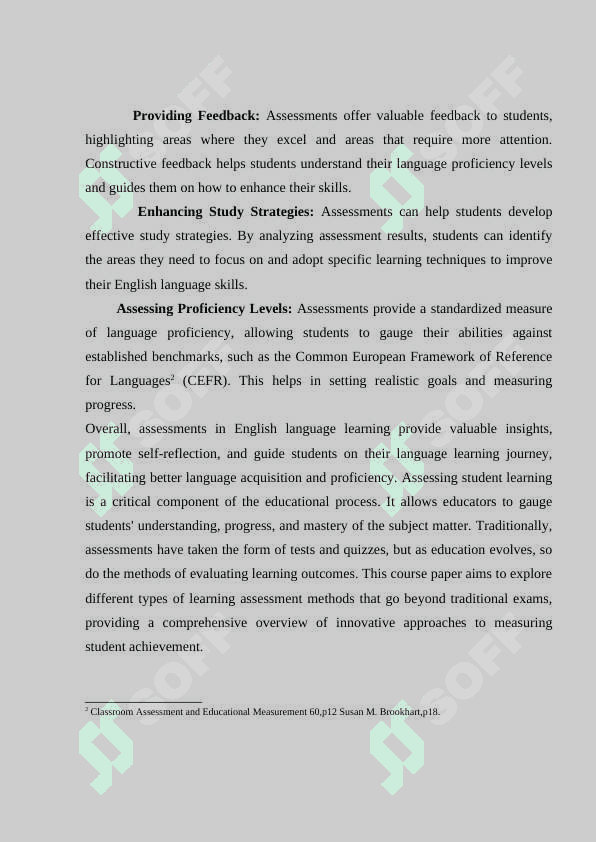 Types of learning assessment 4