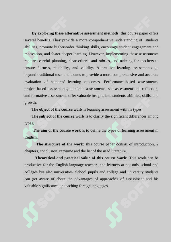 Types of learning assessment 5