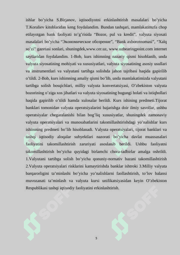 O'zbekiston Respublikasi  valyuta siyosati. 5