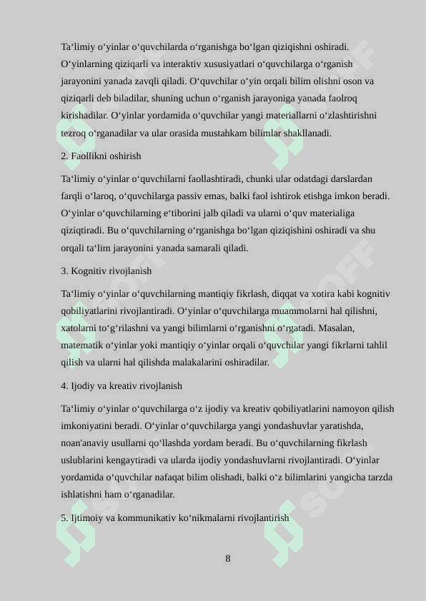 Ta‘limiy o‘yinlarning ahamiyati 8