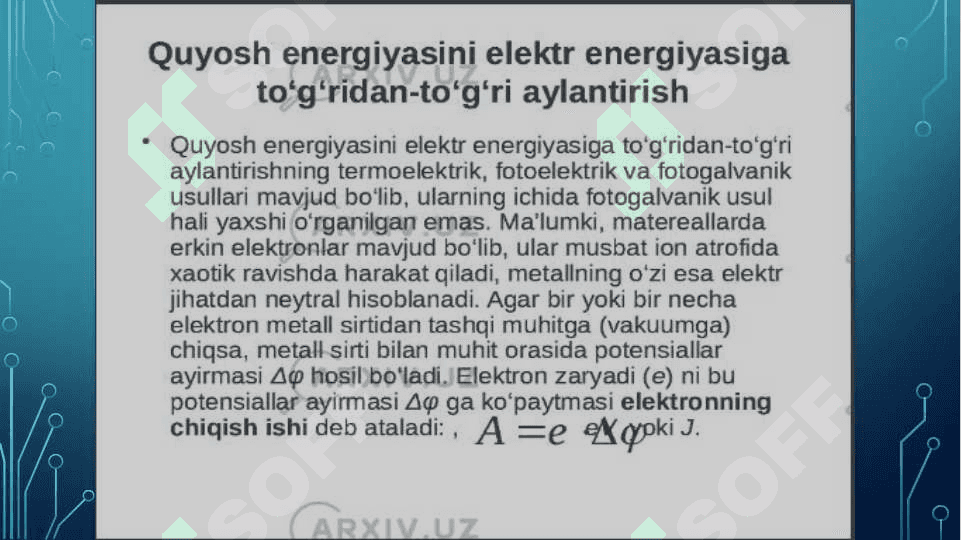 Quyosh fotoelektrik elementlari va modullari 4