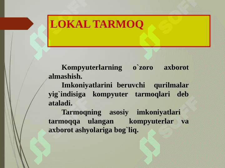 Lokal tarmoqlar orqali axborotlar almashtirish 4