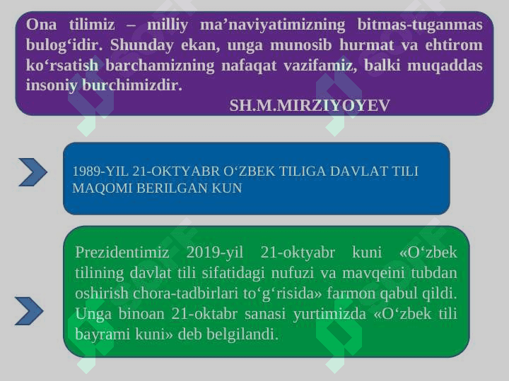“O‘ZBEK TILI” FANINING MAQSADI VA VAZIFASI, UNI O‘RGANISHNING AHAMIYATI. DAVLAT TILI VA YANGI ALIFBONI JORIY ETISH TO‘G‘RISIDAGI QONUNLAR, ULARNING IJROSI 3