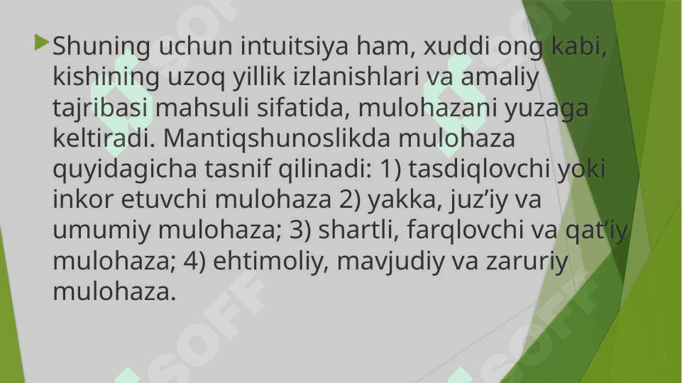 Muloxaza va predikatlar. 3