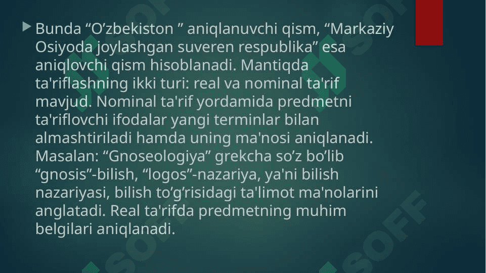 Tushunchani ta’riflash usullari va ularga misollar 4