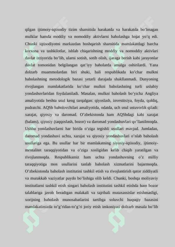 Ko'char mulkning ko'rsatkichlari 3