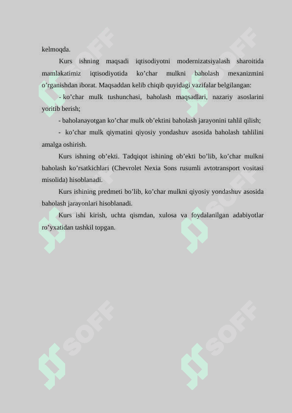 Ko'char mulkning ko'rsatkichlari 4