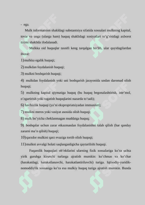 Ko'char mulkning ko'rsatkichlari 7
