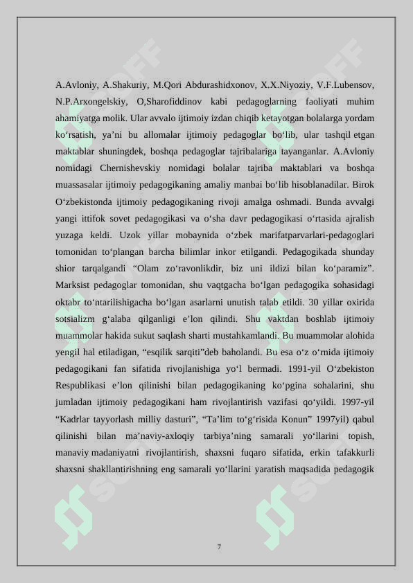 XX asr boshlarida ijtimoiy pedagogik faoliyat 7