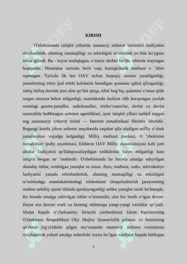 An’anaviy jurnalistika janrlarining tarmoqdagi transformatsiyasi: Intervyu 3