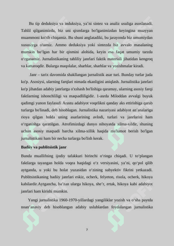 An’anaviy jurnalistika janrlarining tarmoqdagi transformatsiyasi: Intervyu 7