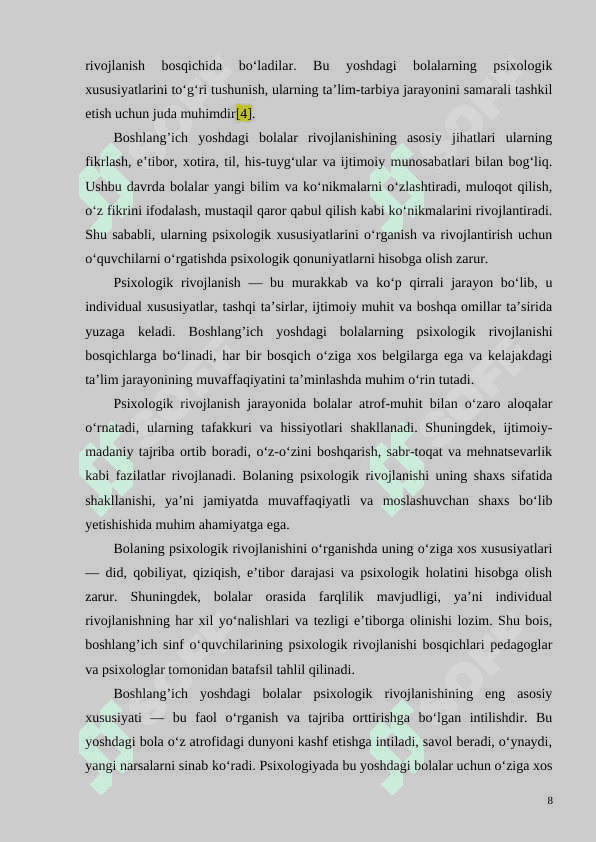 Boshlang‘ich sinf o‘quvchilarining psixologik xususiyatlari 8