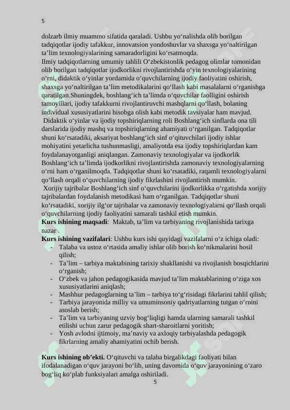 Boshlang‘ich ta’limda o‘quvchilar ijodkorligini rivojlantirish 5