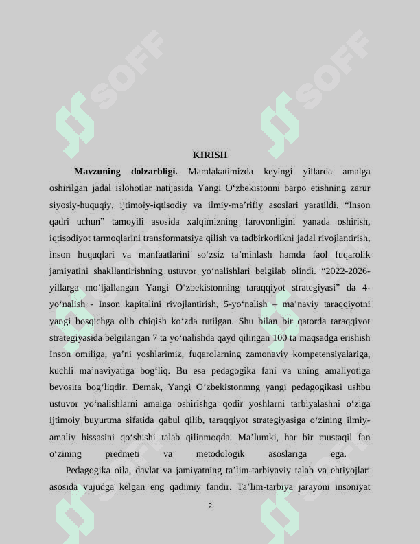 BOSHLANGʻICH TAʼLIMDA OʻQITISH JARAYONINING NAZARIY ASOSLARI 2
