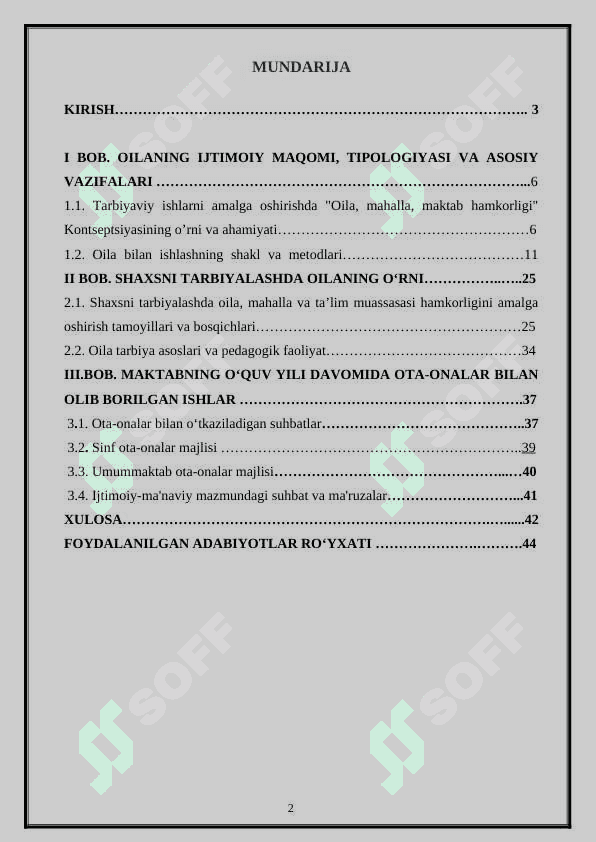 OILA BILAN IJTIMOIY PEDAGOGIK FAOLIYAT 2
