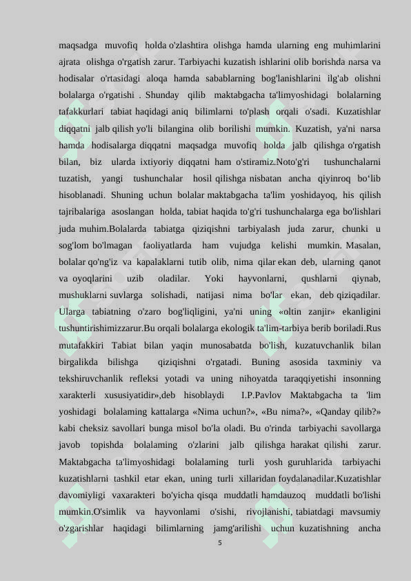 Tabiat bilan tanishtirishda koʻrgazmali metod va usullarining oʻziga xosligi 5