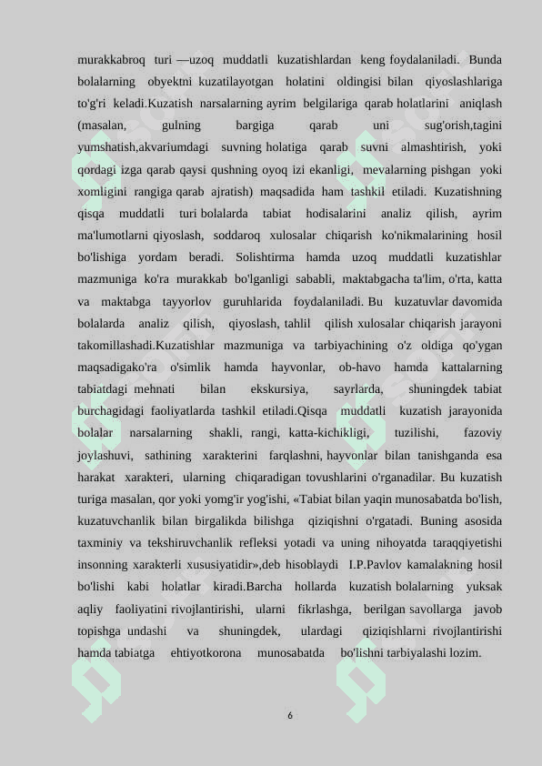 Tabiat bilan tanishtirishda koʻrgazmali metod va usullarining oʻziga xosligi 6